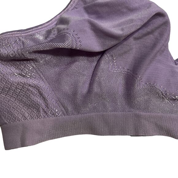 Barely There Wire Free Bralette Sports Bra Top Bundle Lavender Gray Size XL - Picture 4 of 9